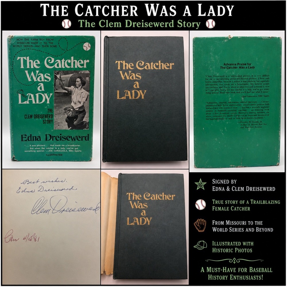 Rare Signed Clem Dreisewerd Story HC DJ Baseball Book Autographed World Series‎